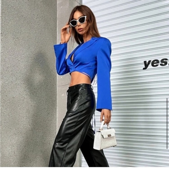 Zara Jackets & Coats Zara Limited Edition Croppedsatin Blazer